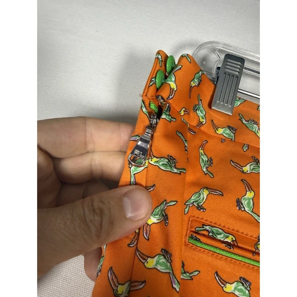 Polo Golf Ralph Lauren Toucan Bird Print Slim Golf Pants Womens Size 6 Loud AOP